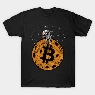 Bitcoin Moon with Astronaut T-Shirt